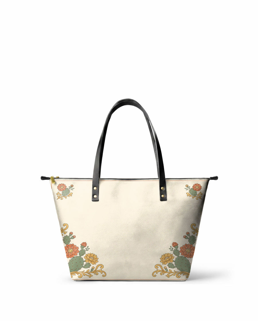 "NOCHTLI" Leather Tote Bag