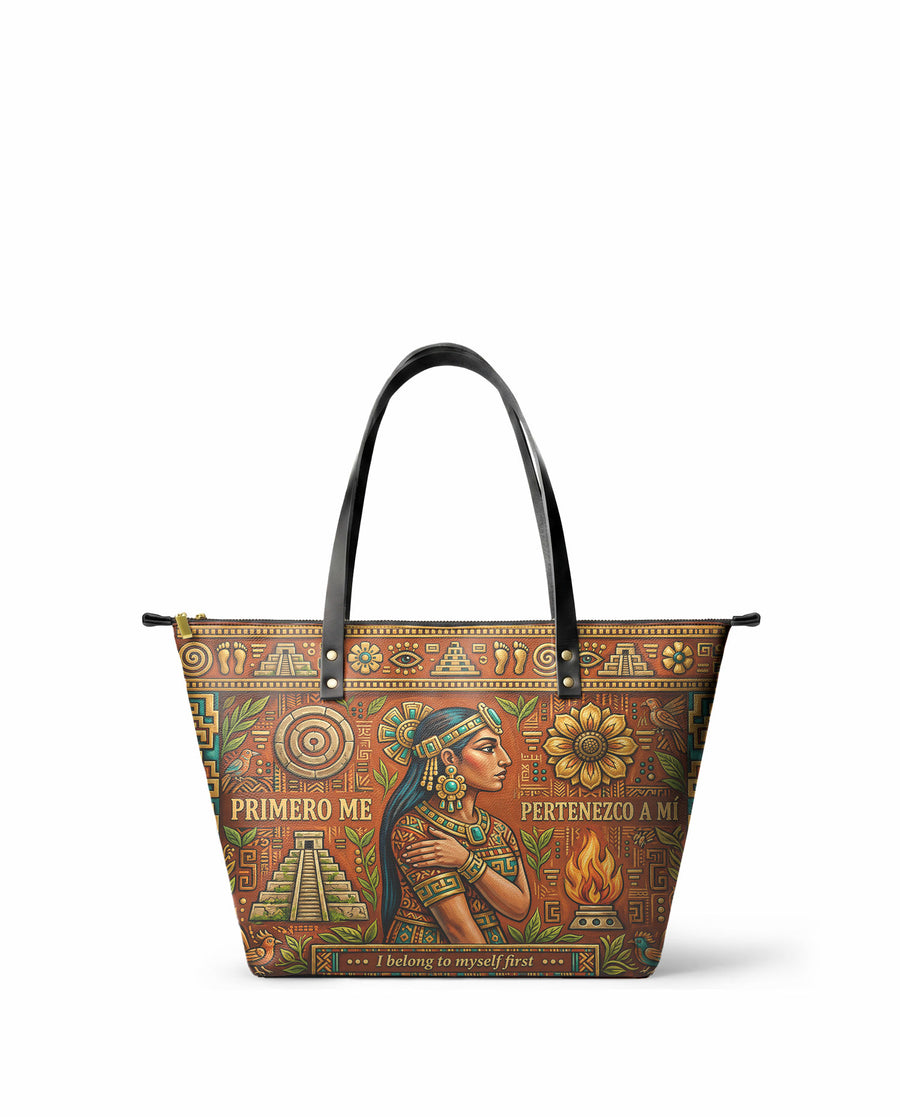 "Primero me pertenezco a mí" ver.7 Leather Tote Bag