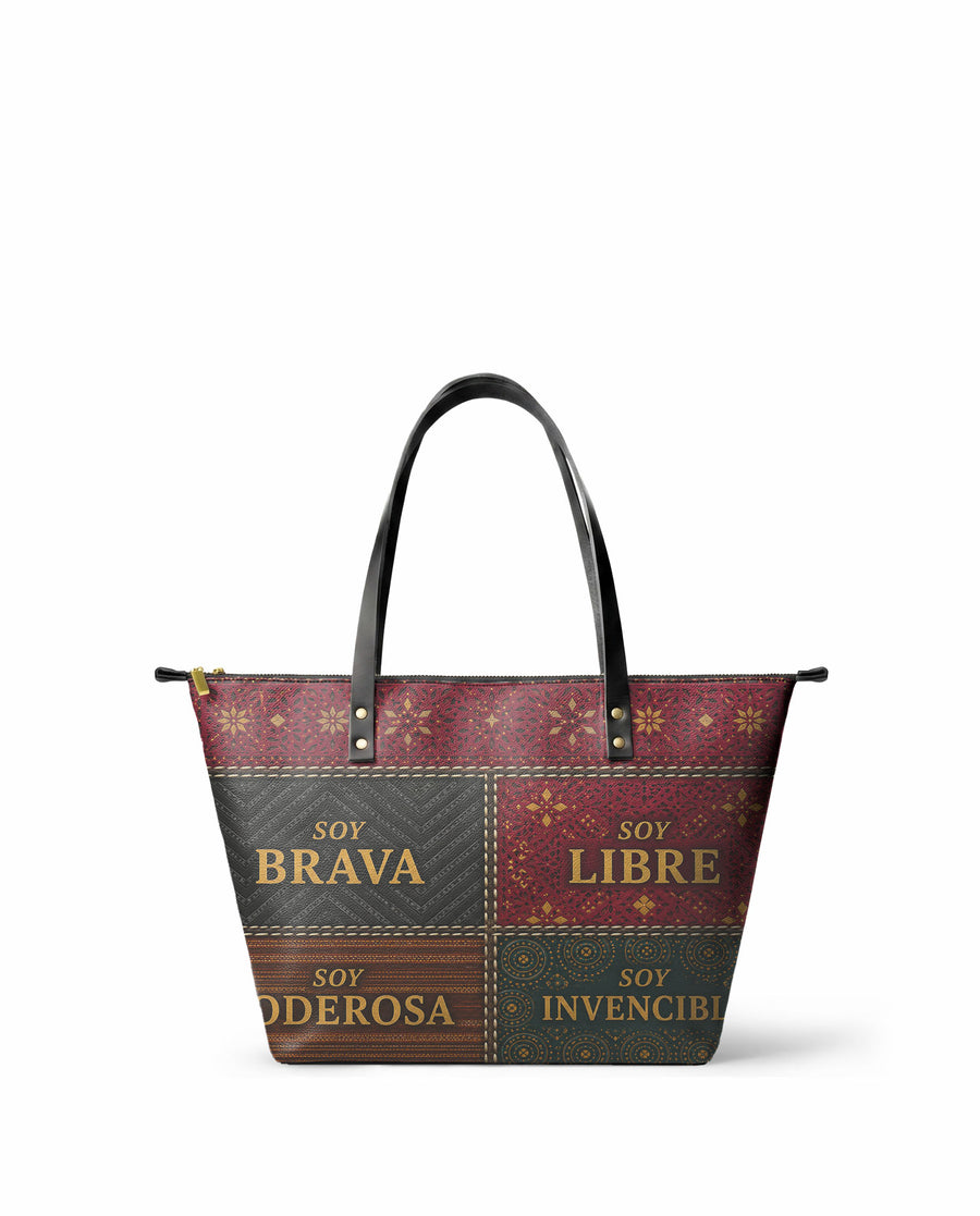 "LA GUERRERA" ver.1 Leather Tote Bag