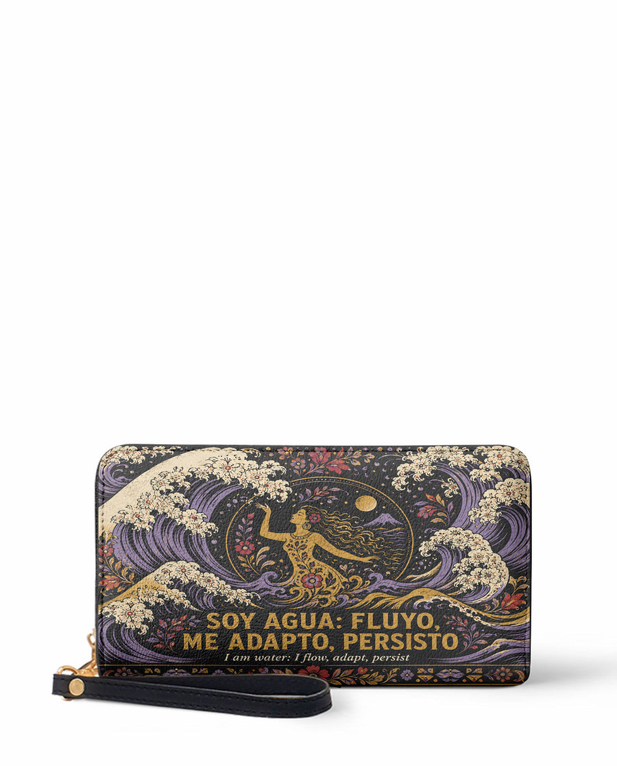 "Soy agua fluyo, me adapto, persisto" ver.2 Long Wallet