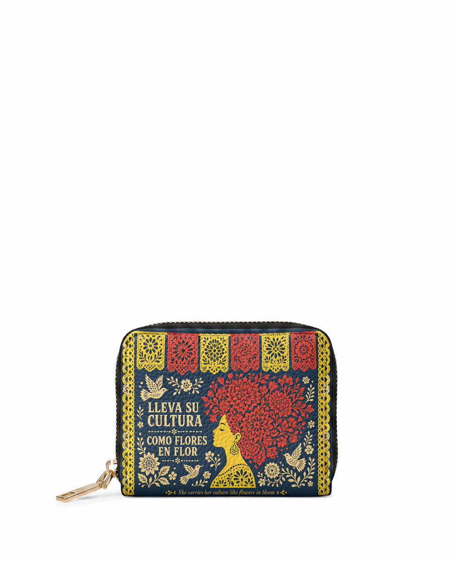 "Lleva su cultura como flores en flor" ver.2 Mini Wallet
