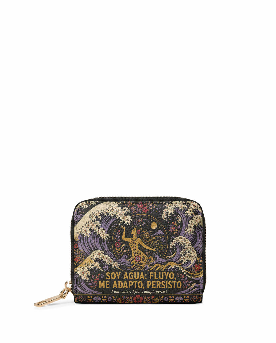 "Soy agua fluyo, me adapto, persisto" ver.2 Mini Wallet