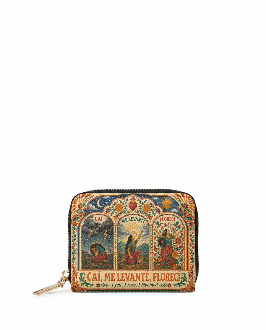 "Caí, me levanté, florecí" ver.1 Mini Wallet