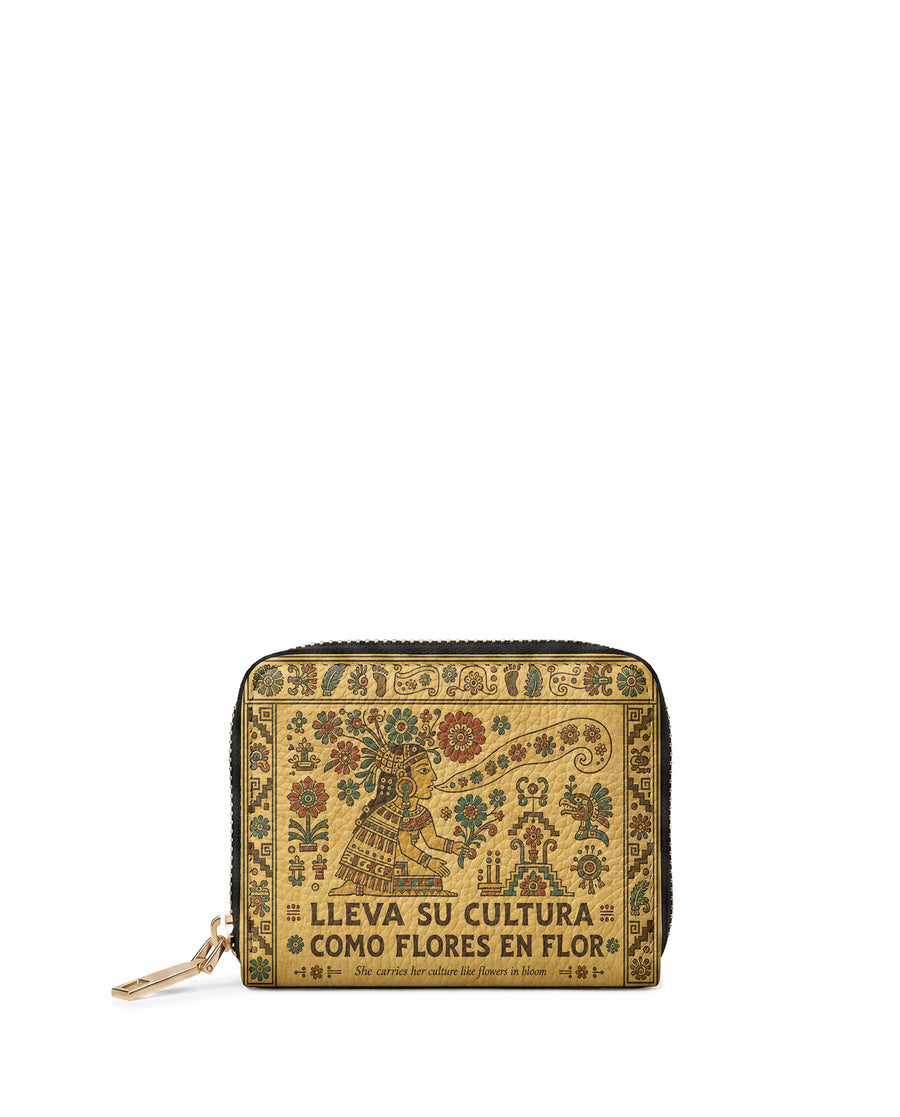 "Lleva su cultura como flores en flor" ver.5 Mini Wallet