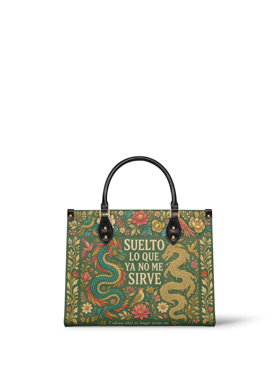 "Suelto lo que ya no me sirve" ver.3 Leather Handbag