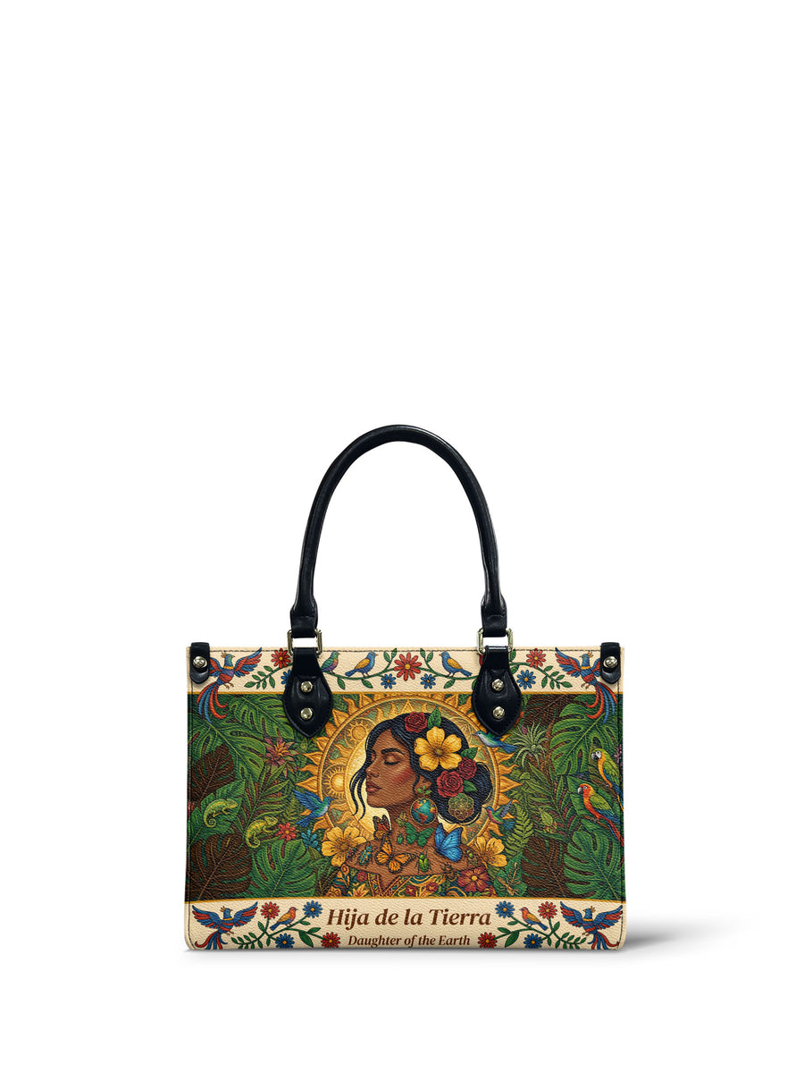 "Soy hija de la tierra" ver.6 Small Leather Handbag