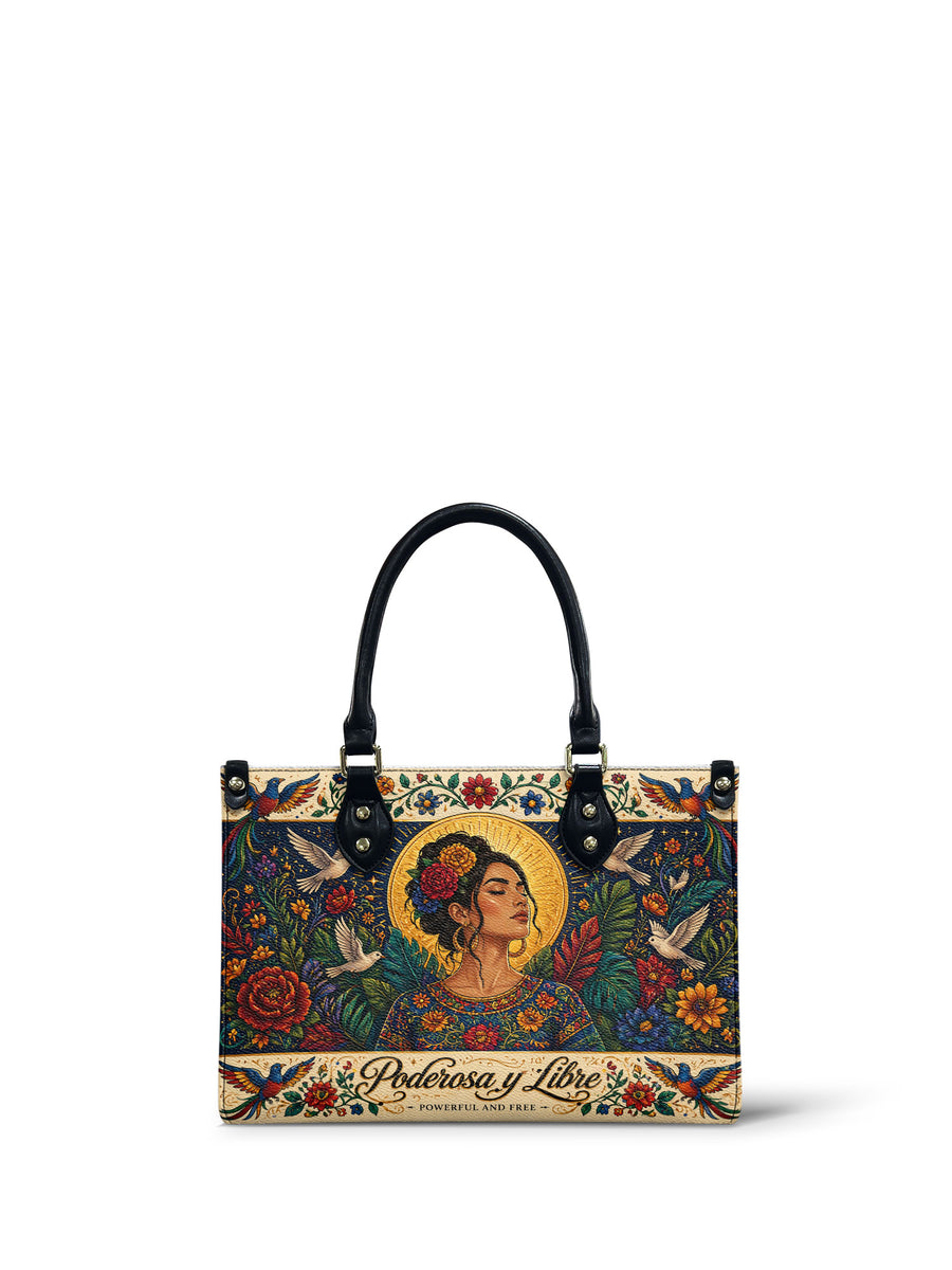 "Poderosa y Libre" ver.1 Small Leather Handbag