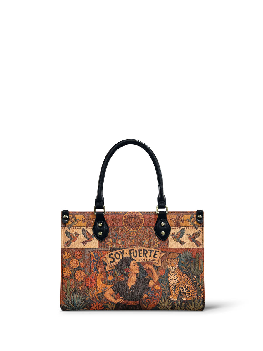 "Soy Fuerte" ver.1 Small Leather Handbag