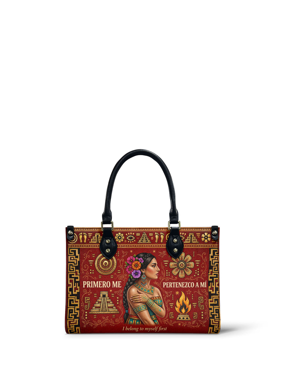 "Primero me pertenezco a mí" ver.8 Small Leather Handbag