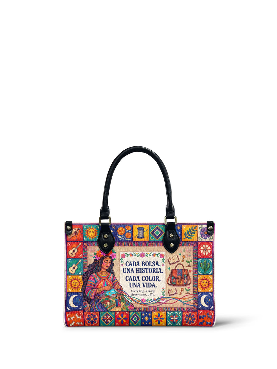 "Cada bolsa, una historia" ver.2 Small Leather Handbag