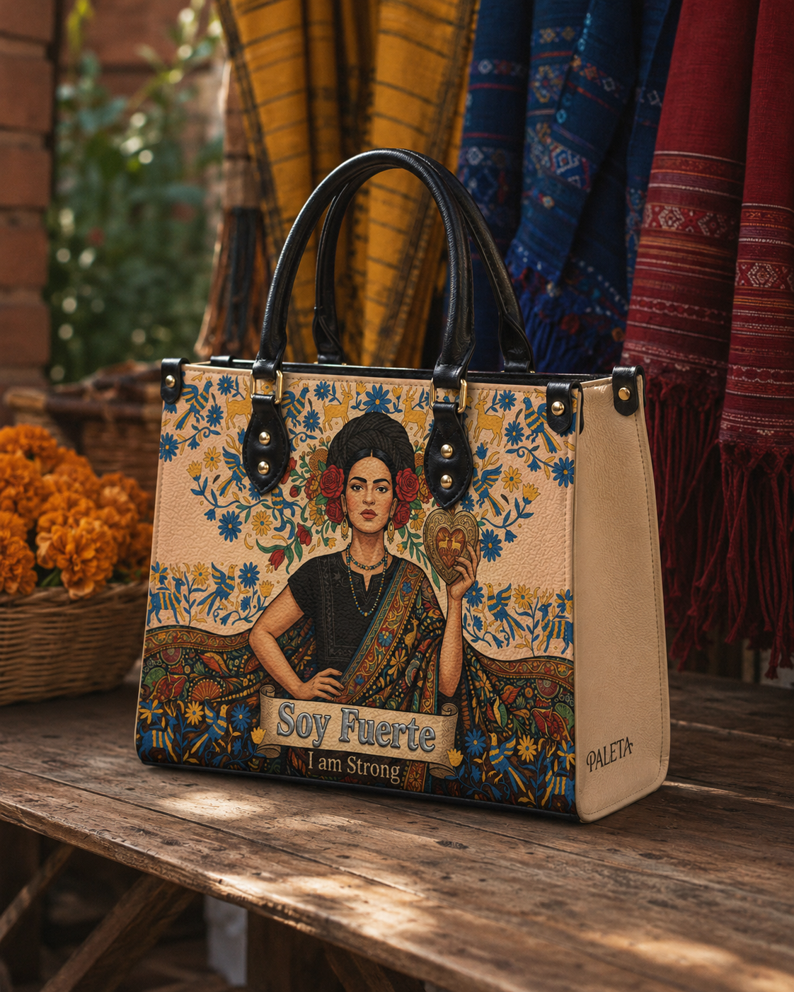 Printed edge to edge, so the artwork wraps the whole bag