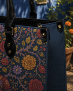 "De mis heridas nacen flores" ver.3 Leather Handbag