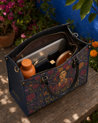 "De mis heridas nacen flores" ver.3 Leather Handbag