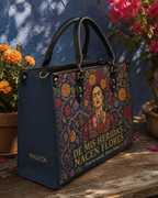 "De mis heridas nacen flores" ver.3 Leather Handbag