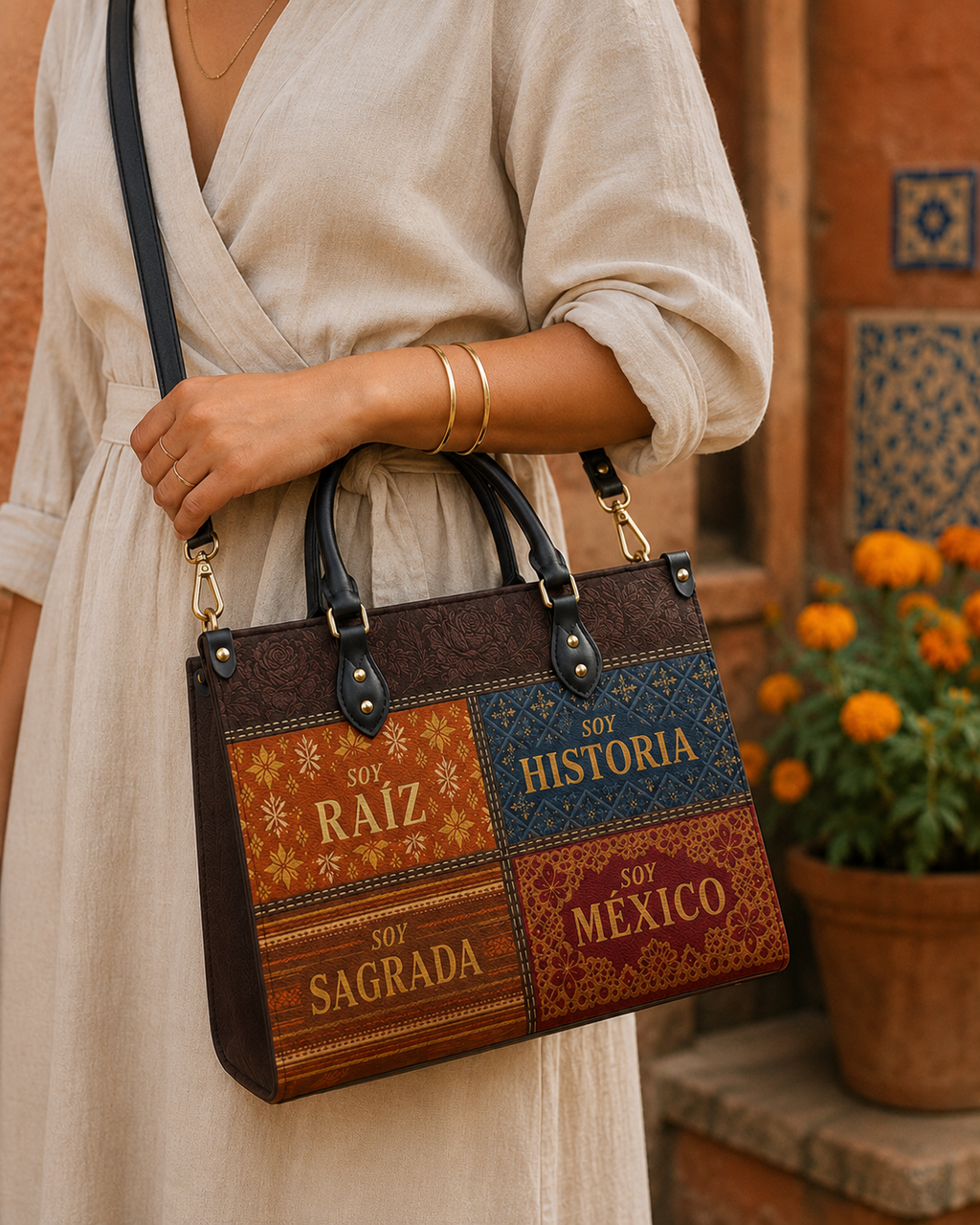 "LAS RAÍCES" ver.2 Leather Handbag