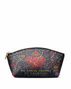 "Mi amor propio es sagrado" ver.3 Eclipse Makeup Bag - front view | Paleta Bags