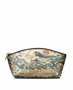 "Soy agua fluyo, me adapto, persisto" ver.4 Eclipse Makeup Bag - front view | Paleta Bags