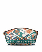 "Mi cultura es mi poder" ver.4 Eclipse Makeup Bag - front view | Paleta Bags