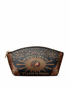"Me levanto con el sol y llevo el fuego" ver.3 Eclipse Makeup Bag - front view | Paleta Bags