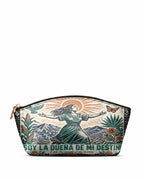 "Soy la dueña de mi destino" ver.2 Eclipse Makeup Bag - front view | Paleta Bags