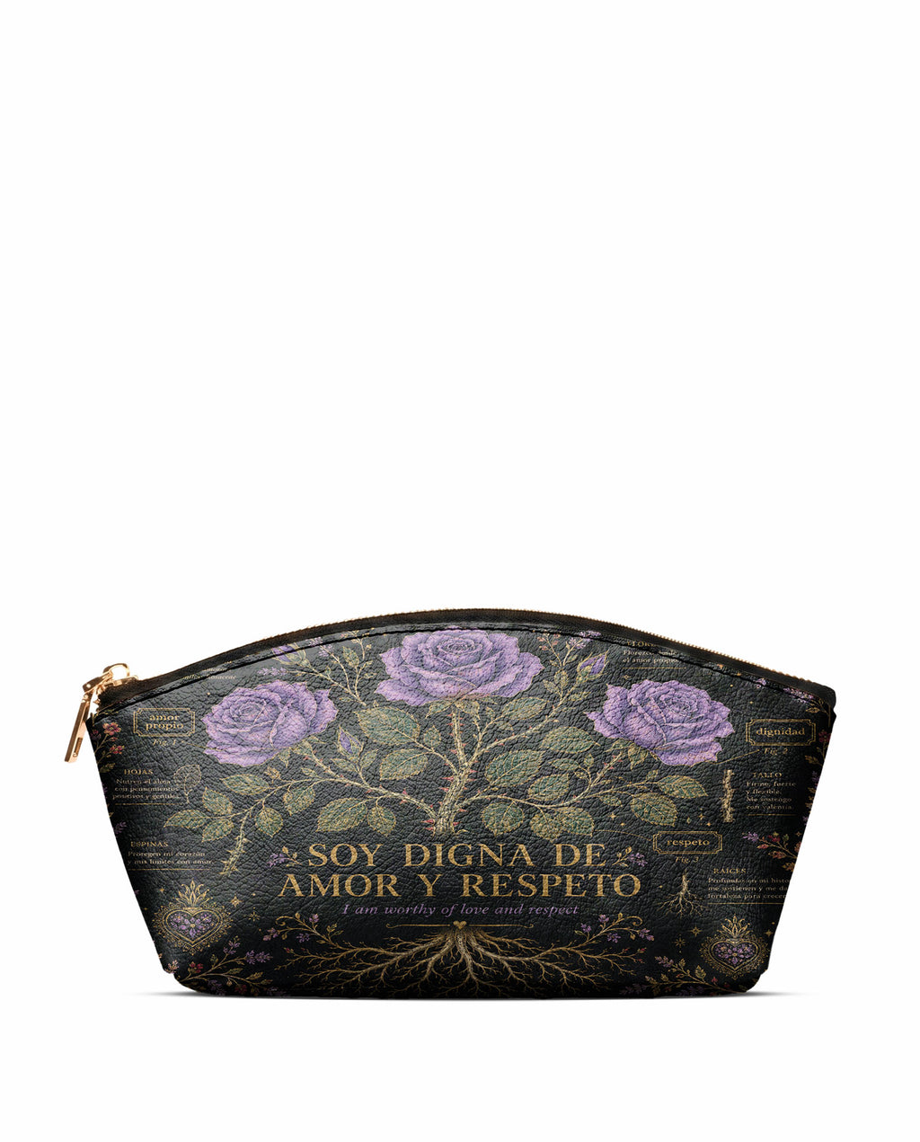 "Otomi Wild Embroidery" ver.4 Eclipse Makeup Bag - front view | Paleta Bags