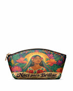 "Nací para brillar" ver.4 Eclipse Makeup Bag - front view | Paleta Bags