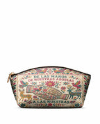 "De las manos de nuestras abuelas a las nuestras" ver.1 Eclipse Makeup Bag - front view | Paleta Bags