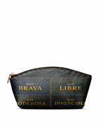 "LA GUERRERA" ver.3 Eclipse Makeup Bag - front view | Paleta Bags