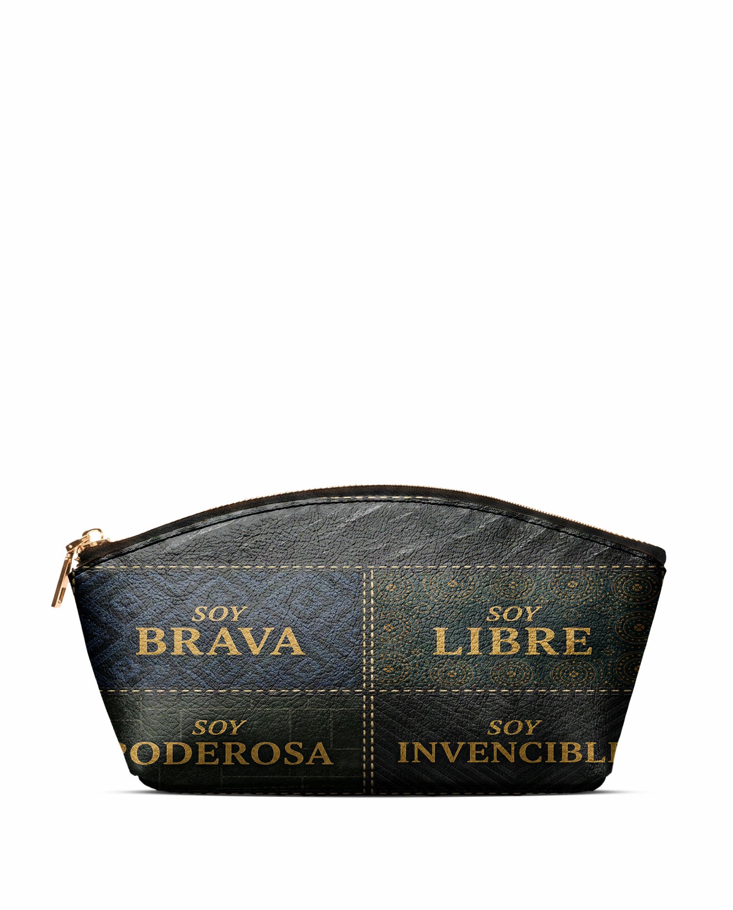 "LA GUERRERA" ver.3 Eclipse Makeup Bag - front view | Paleta Bags