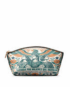 "Llevada por mujeres que inspiran" ver.3 Eclipse Makeup Bag - front view | Paleta Bags