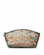 "Hecha a mano, hecha con amor" ver.1 Eclipse Makeup Bag - front view | Paleta Bags