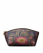 "Se amó hasta florecer" ver.4 Eclipse Makeup Bag - front view | Paleta Bags
