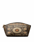 "Soy suficiente, tal y como soy" ver.6 Eclipse Makeup Bag - front view | Paleta Bags