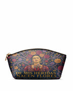 "De mis heridas nacen flores" ver.3 Eclipse Makeup Bag - front view | Paleta Bags
