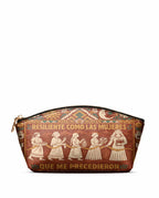 "Resiliente como las mujeres que me precedieron" ver.1 Eclipse Makeup Bag - front view | Paleta Bags