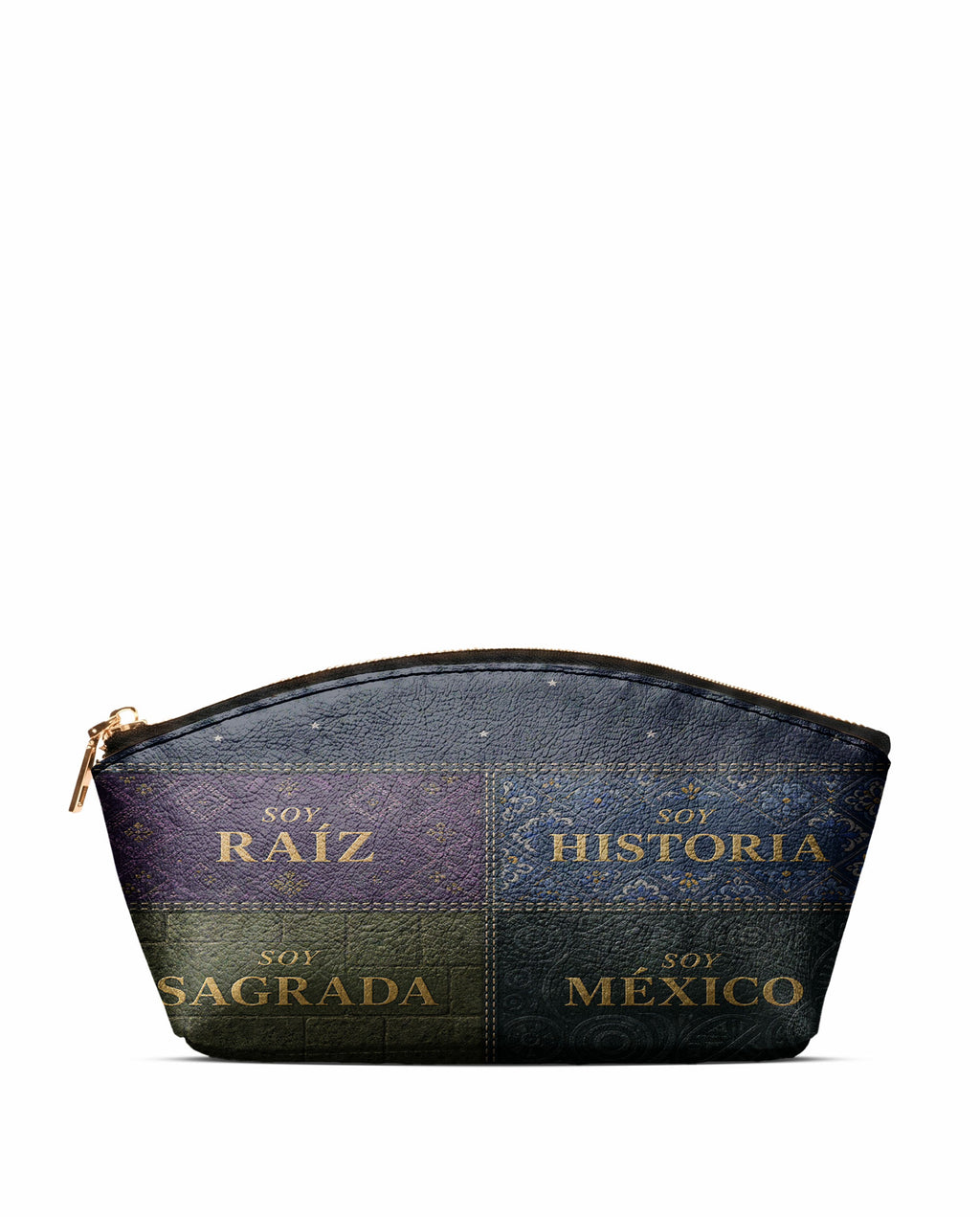 "LAS RAÍCES" ver.3 Eclipse Makeup Bag - front view | Paleta Bags