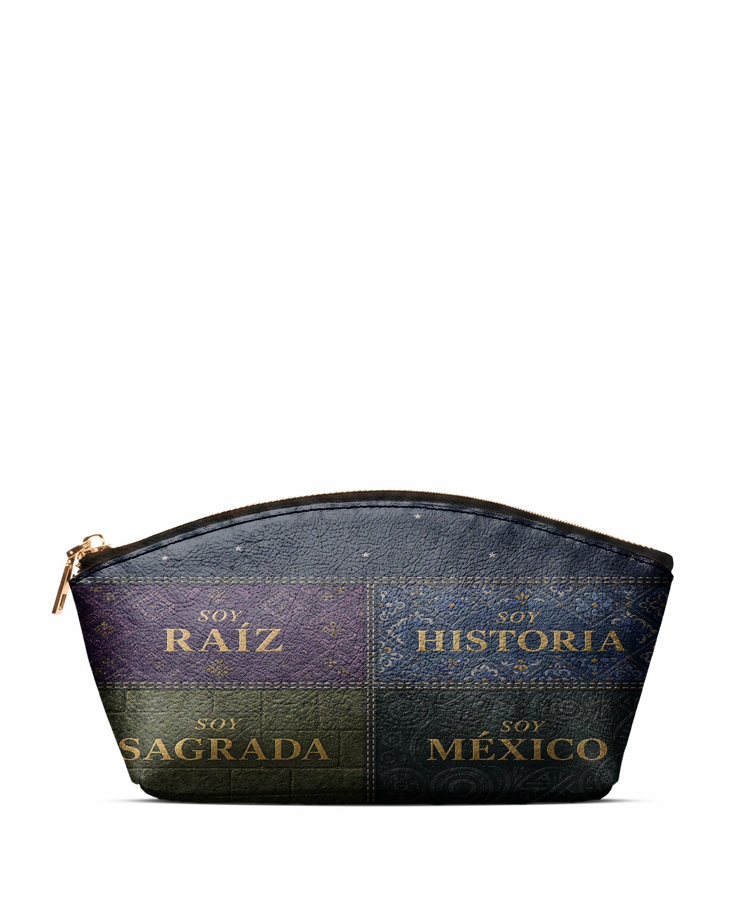 "LAS RAÍCES" ver.3 Eclipse Makeup Bag - front view | Paleta Bags