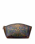 "Soy hija de la tierra" ver.2 Eclipse Makeup Bag - front view | Paleta Bags