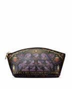 "Llevo a mis ancestros en la sangre" ver.3 Eclipse Makeup Bag - front view | Paleta Bags