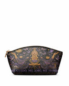 "Me cuido, me amo, me honro" ver.2 Eclipse Makeup Bag - front view | Paleta Bags
