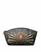 "Eres la mujer que alguna vez soñaste ser" ver.3 Eclipse Makeup Bag - front view | Paleta Bags