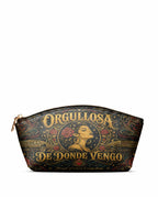 "Orgullosa de donde vengo" ver.4 Eclipse Makeup Bag - front view | Paleta Bags