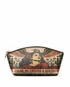 "El dolor me enseñó a ser fuerte" ver.3 Eclipse Makeup Bag - front view | Paleta Bags