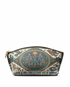 "Llevo a mis ancestros en la sangre" ver.4 Eclipse Makeup Bag - front view | Paleta Bags
