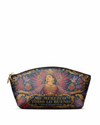 "Me merezco todo lo bueno" ver.2 Eclipse Makeup Bag - front view | Paleta Bags