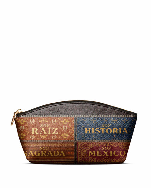 "LAS RAÍCES" ver.2 Eclipse Makeup Bag - front view | Paleta Bags