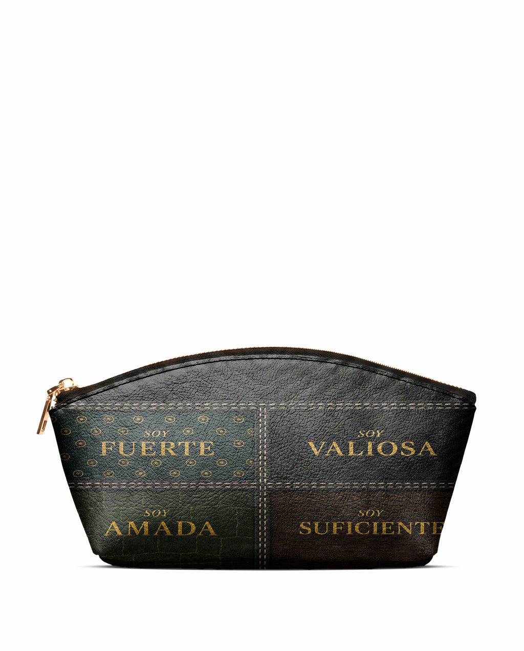 "LAS CUATRO VERDADES" ver.2 Eclipse Makeup Bag - front view | Paleta Bags