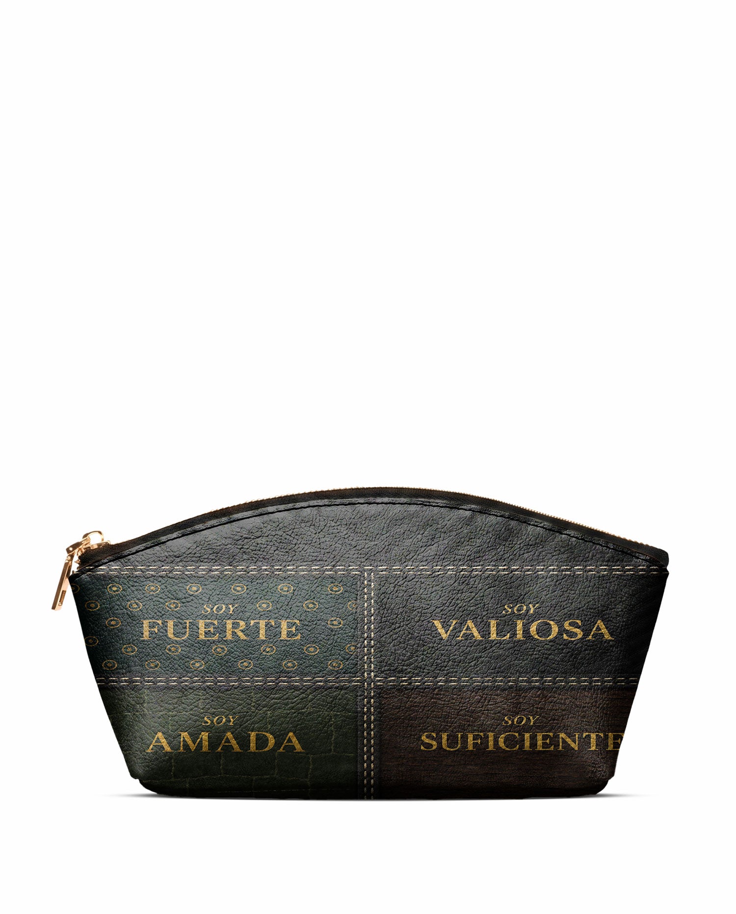 "LAS CUATRO VERDADES" ver.2 Eclipse Makeup Bag - front view | Paleta Bags