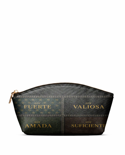 "LAS CUATRO VERDADES" ver.2 Eclipse Makeup Bag - front view | Paleta Bags