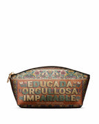 "Educada. Orgullosa. Imparable" ver.3 Eclipse Makeup Bag - front view | Paleta Bags
